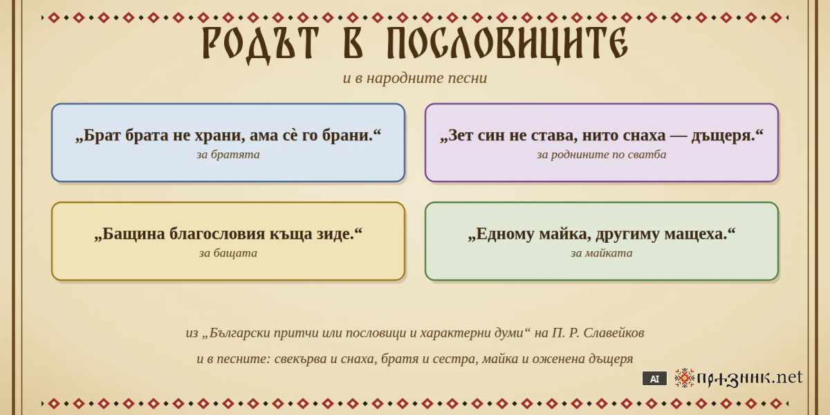 Родът в пословиците и песните