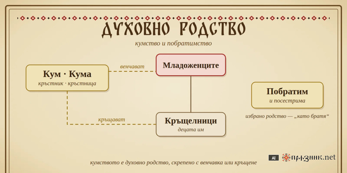 Кумството: кум, кръстник и кръщелник в българската традиция