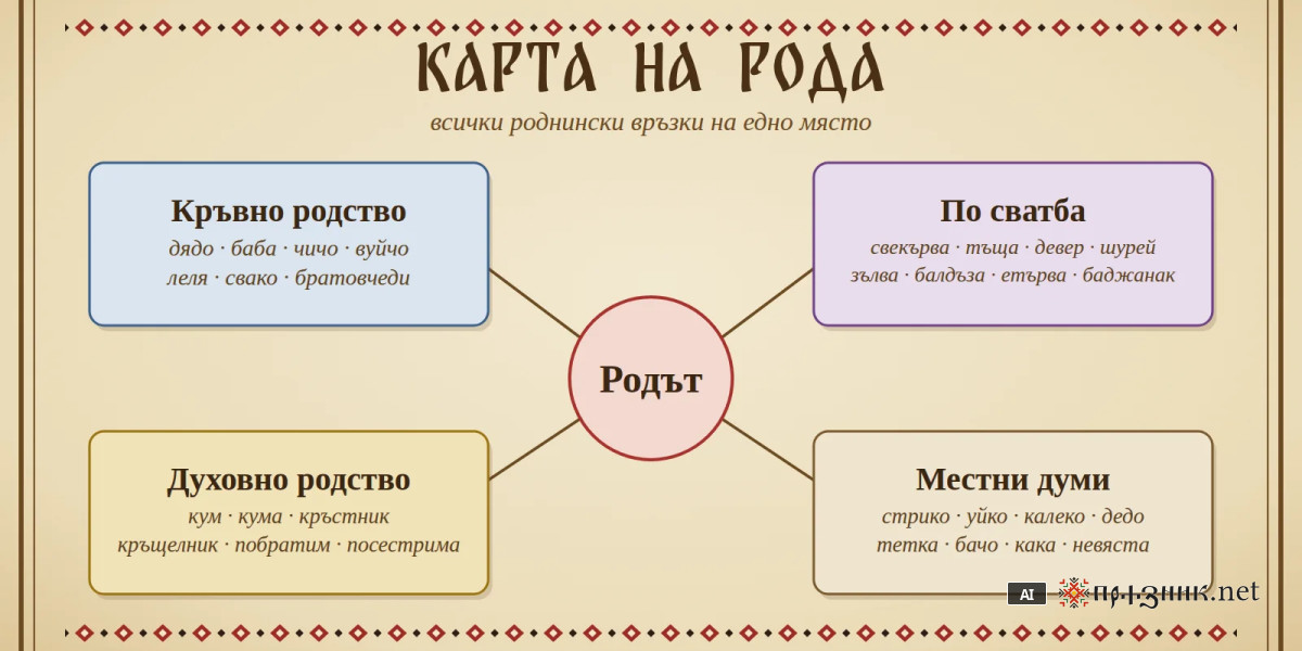 Родословно дърво: роднинските връзки в българската традиция