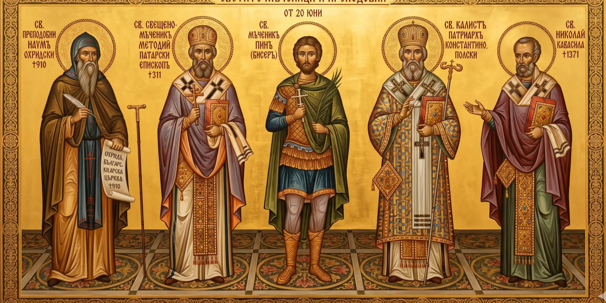св.прп. Наум Охридски, св.свщмчк. Методий Патарски, св.мчк. Пин(Бисер), св. патриарх Калист Константинополски и св.Николай Кавасила.