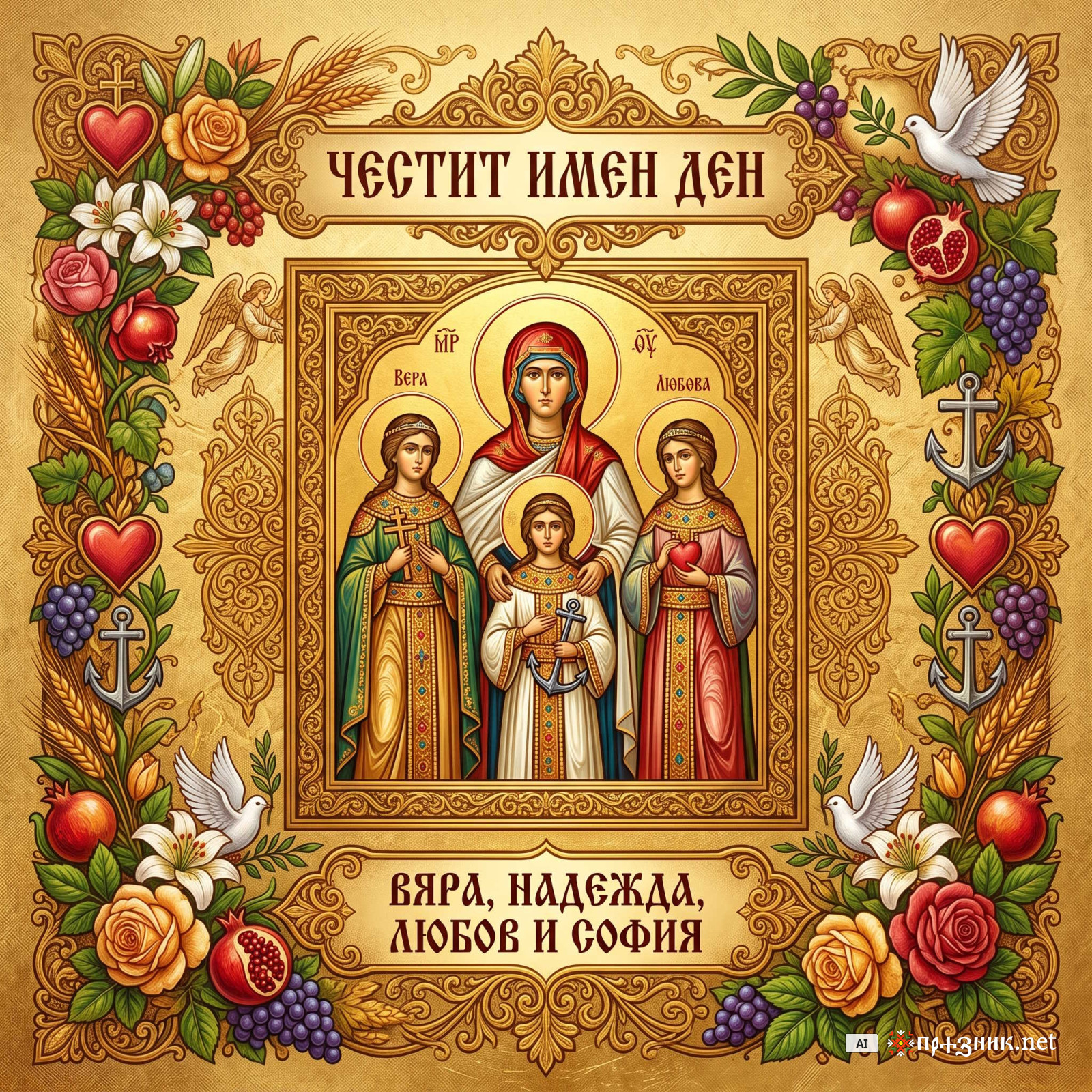 Честит Имен Ден - Вяра, Надежда, Любов и София